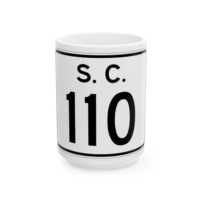 SC-110 (South Carolina) (Road Sign) White Coffee Mug 15oz - Go Mug Yourself