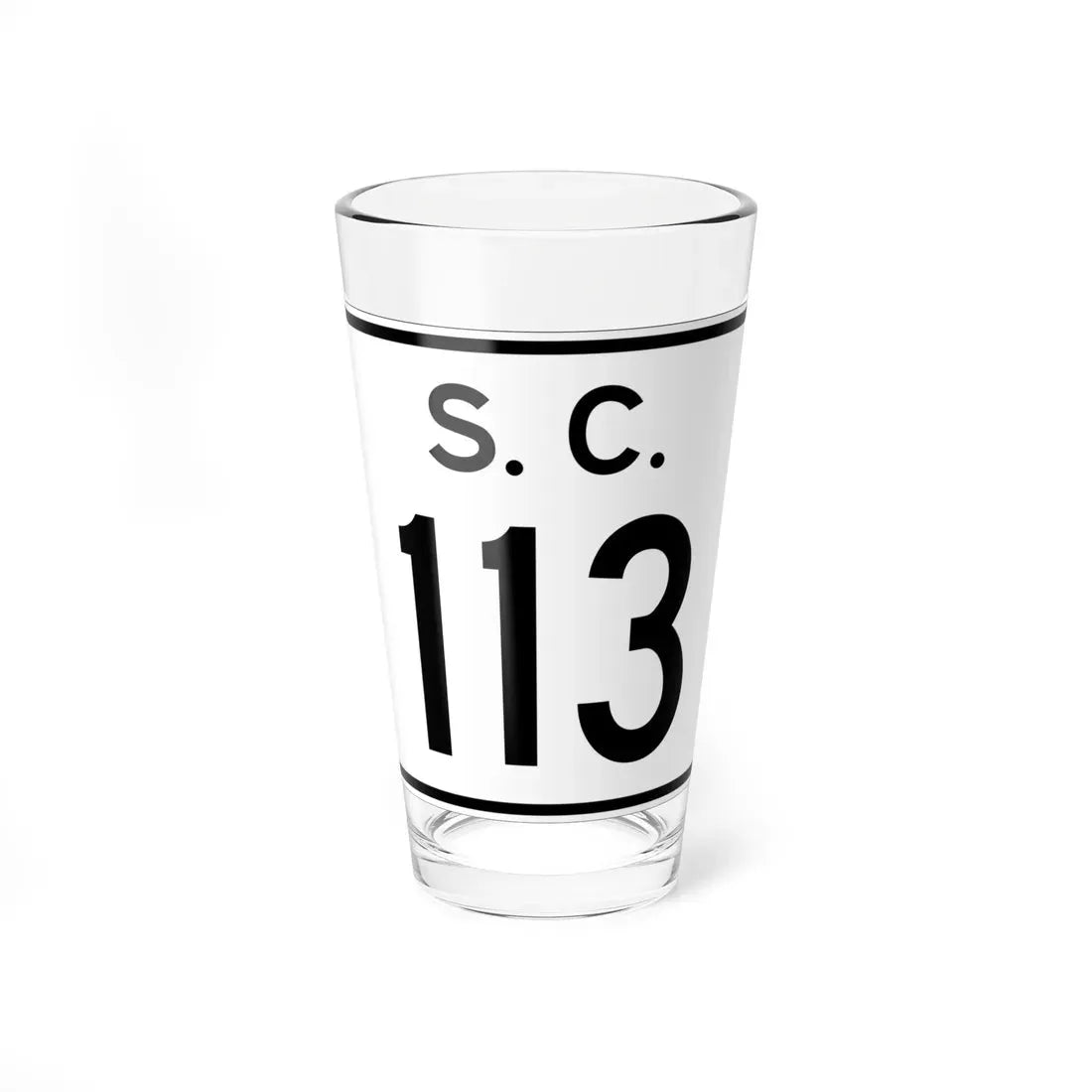 SC-113 (South Carolina) (Road Sign) Pint Glass 16oz 16oz - Go Mug Yourself