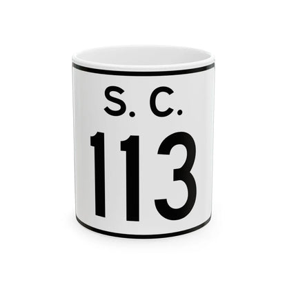 SC-113 (South Carolina) (Road Sign) White Coffee Mug 11oz - Go Mug Yourself