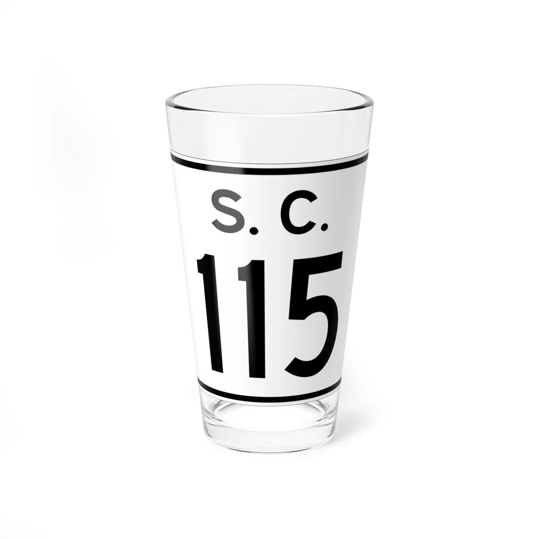 SC-115 (South Carolina) (Road Sign) Pint Glass 16oz - Go Mug Yourself