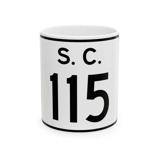 SC-115 (South Carolina) (Road Sign) White Coffee Mug 11oz - Go Mug Yourself