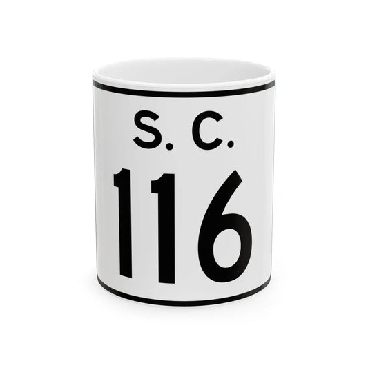 SC-116 (South Carolina) (Road Sign) White Coffee Mug 11oz - Go Mug Yourself