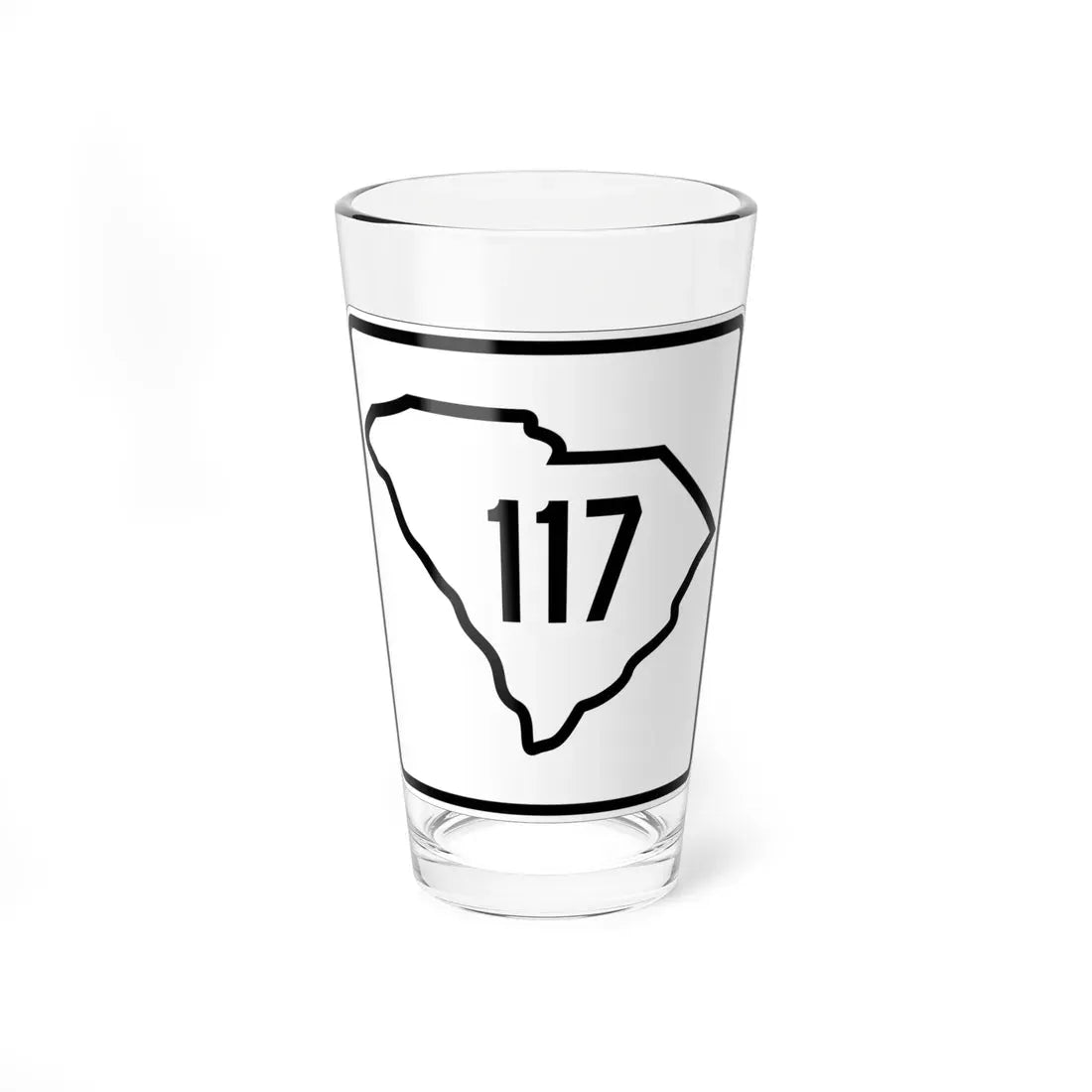 SC-117 1926 (South Carolina) (Road Sign) Pint Glass 16oz 16oz - Go Mug Yourself
