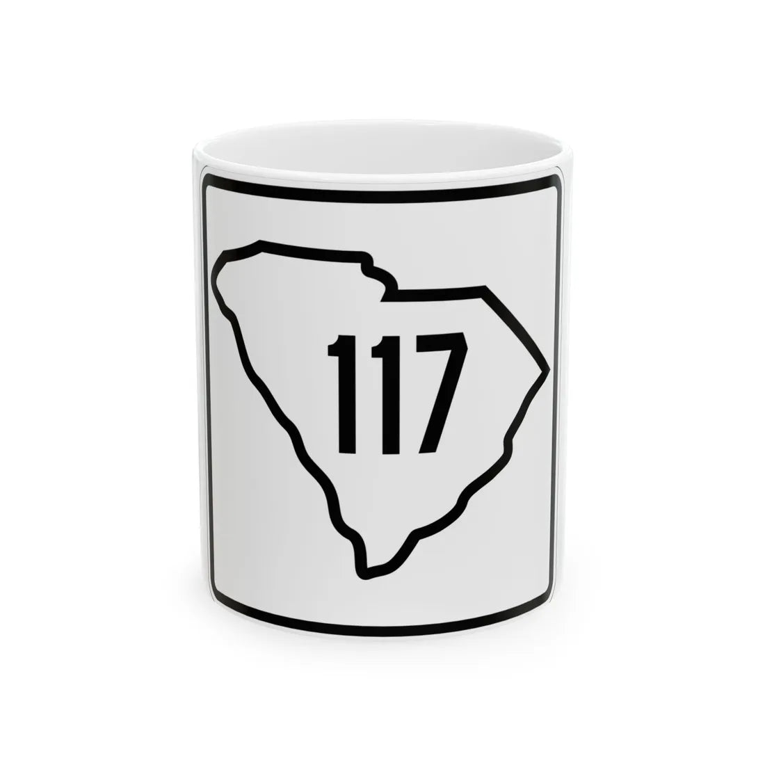 SC-117 1926 (South Carolina) (Road Sign) White Coffee Mug 11oz - Go Mug Yourself