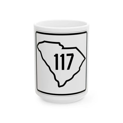 SC-117 1926 (South Carolina) (Road Sign) White Coffee Mug 15oz - Go Mug Yourself