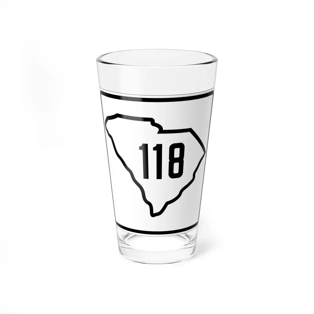SC-118 1926 (South Carolina) (Road Sign) Pint Glass 16oz 16oz - Go Mug Yourself