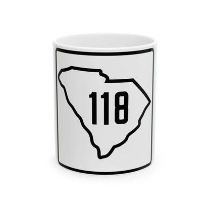 SC-118 1926 (South Carolina) (Road Sign) White Coffee Mug 11oz - Go Mug Yourself