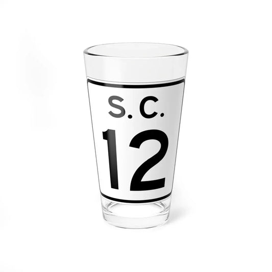 SC-12 (South Carolina) (Road Sign) Pint Glass 16oz 16oz - Go Mug Yourself