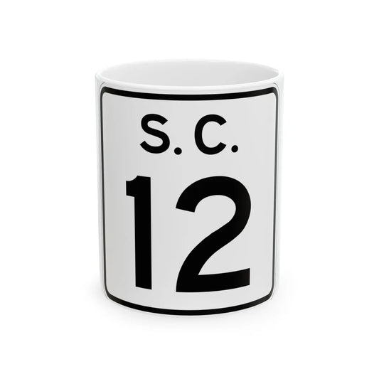 SC-12 (South Carolina) (Road Sign) White Coffee Mug 11oz - Go Mug Yourself