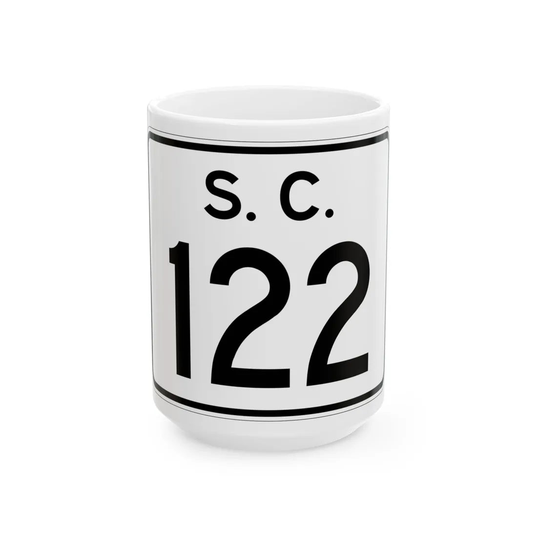 SC-122 (South Carolina) (Road Sign) White Coffee Mug 15oz - Go Mug Yourself