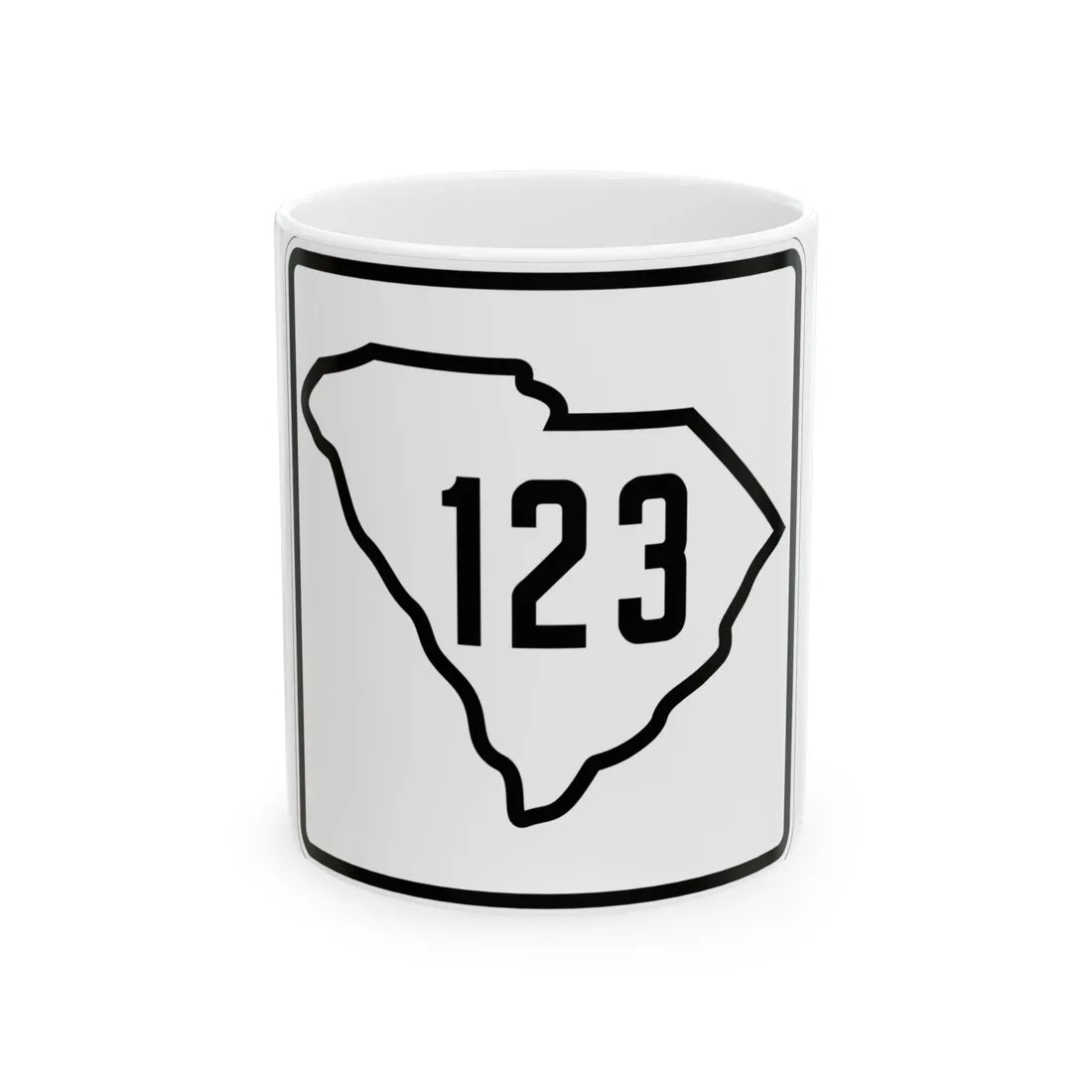 SC-123 1926 (South Carolina) (Road Sign) White Coffee Mug 11oz - Go Mug Yourself
