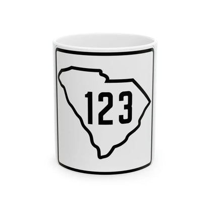 SC-123 1926 (South Carolina) (Road Sign) White Coffee Mug 11oz - Go Mug Yourself