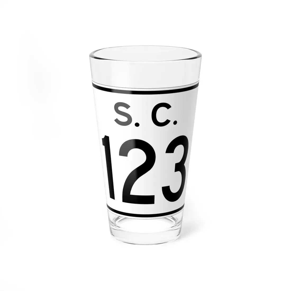 SC-123 (South Carolina) (Road Sign) Pint Glass 16oz 16oz - Go Mug Yourself
