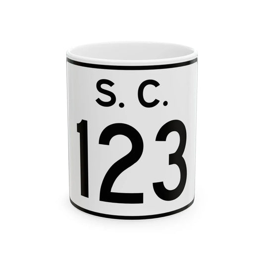 SC-123 (South Carolina) (Road Sign) White Coffee Mug 11oz - Go Mug Yourself