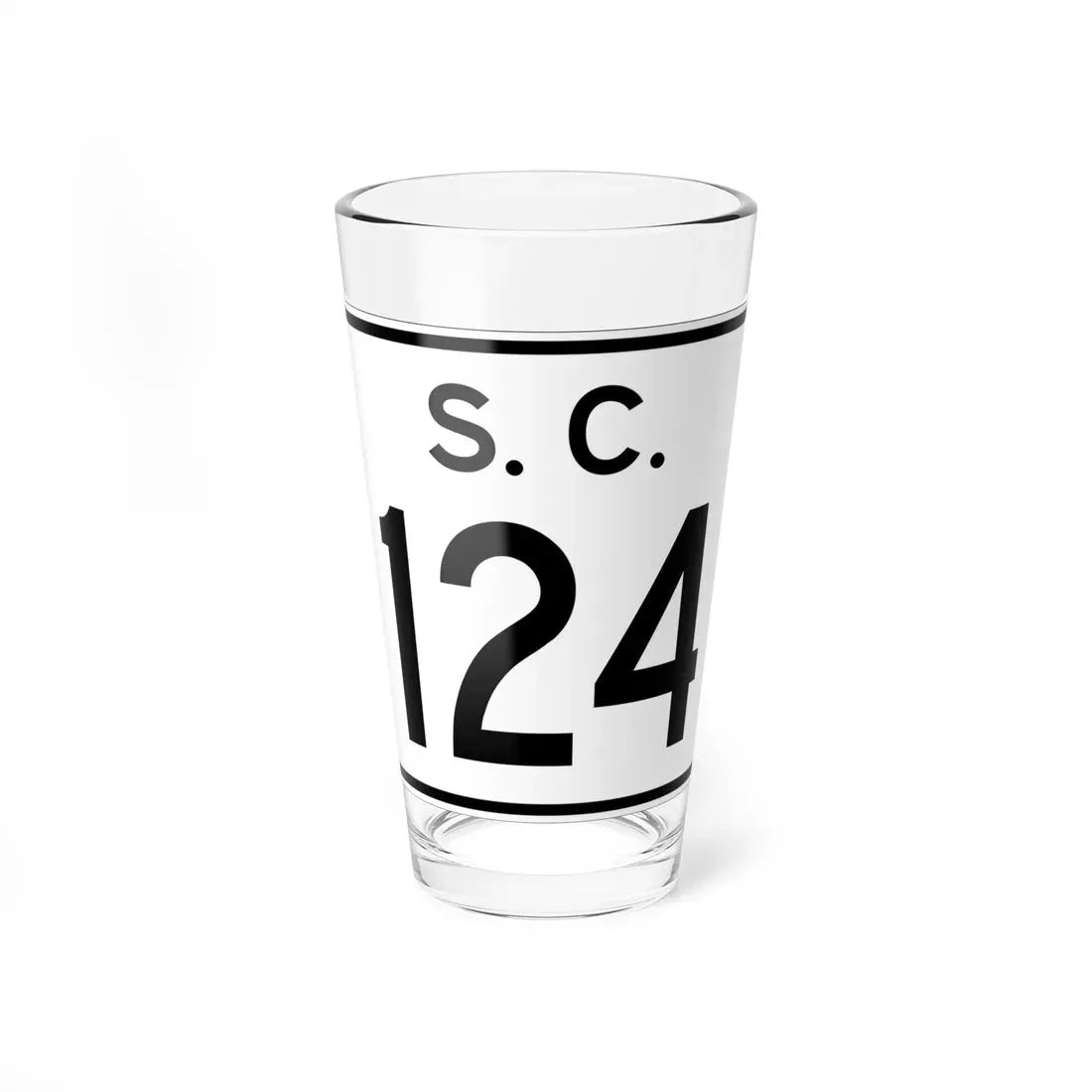 SC-124 (South Carolina) (Road Sign) Pint Glass 16oz 16oz - Go Mug Yourself