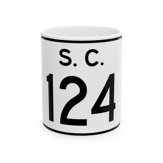 SC-124 (South Carolina) (Road Sign) White Coffee Mug 11oz - Go Mug Yourself