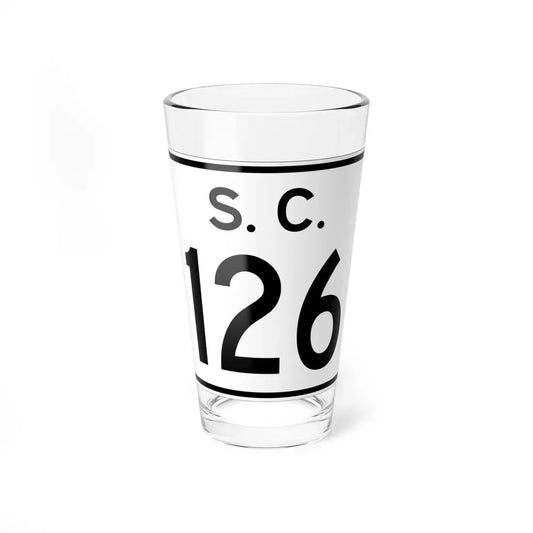 SC-126 (South Carolina) (Road Sign) Pint Glass 16oz 16oz - Go Mug Yourself