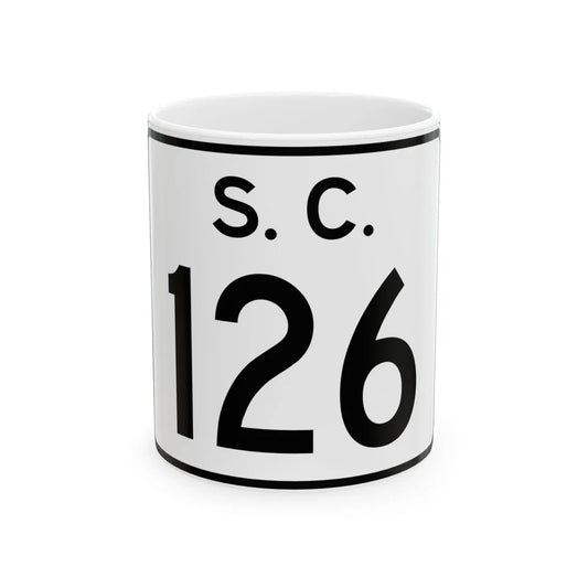 SC-126 (South Carolina) (Road Sign) White Coffee Mug 11oz - Go Mug Yourself