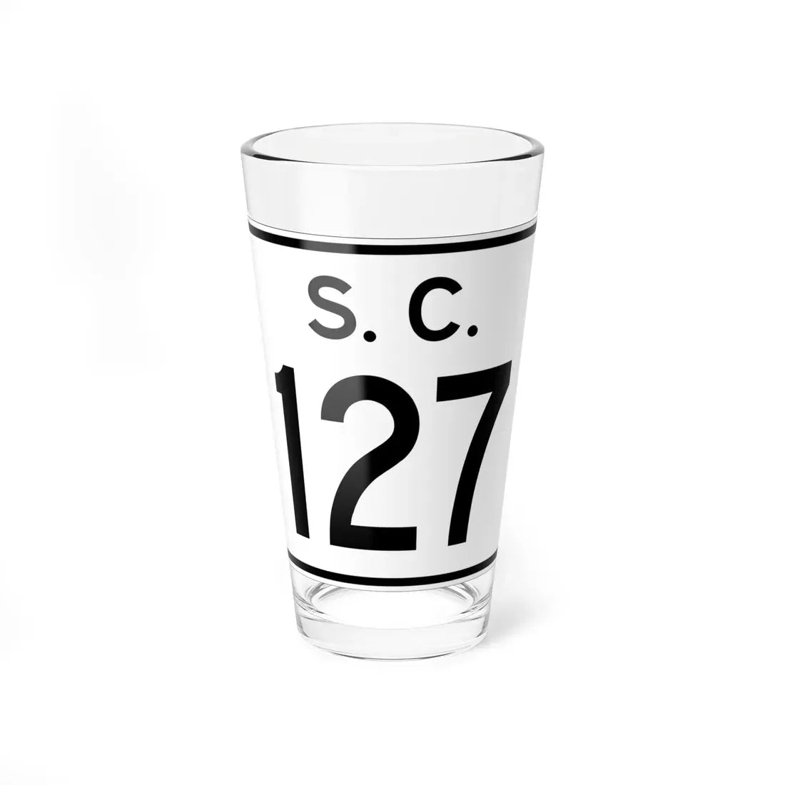 SC-127 (South Carolina) (Road Sign) Pint Glass 16oz 16oz - Go Mug Yourself