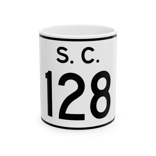 SC-128 (South Carolina) (Road Sign) White Coffee Mug 11oz - Go Mug Yourself