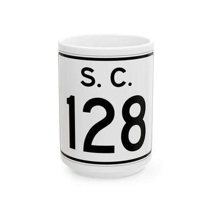 SC-128 (South Carolina) (Road Sign) White Coffee Mug 15oz - Go Mug Yourself