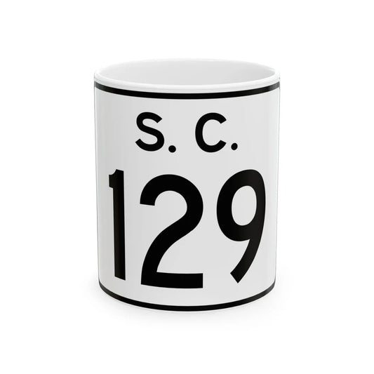 SC-129 (South Carolina) (Road Sign) White Coffee Mug 11oz - Go Mug Yourself
