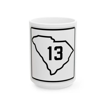 SC-13 1926 (South Carolina) (Road Sign) White Coffee Mug 15oz - Go Mug Yourself