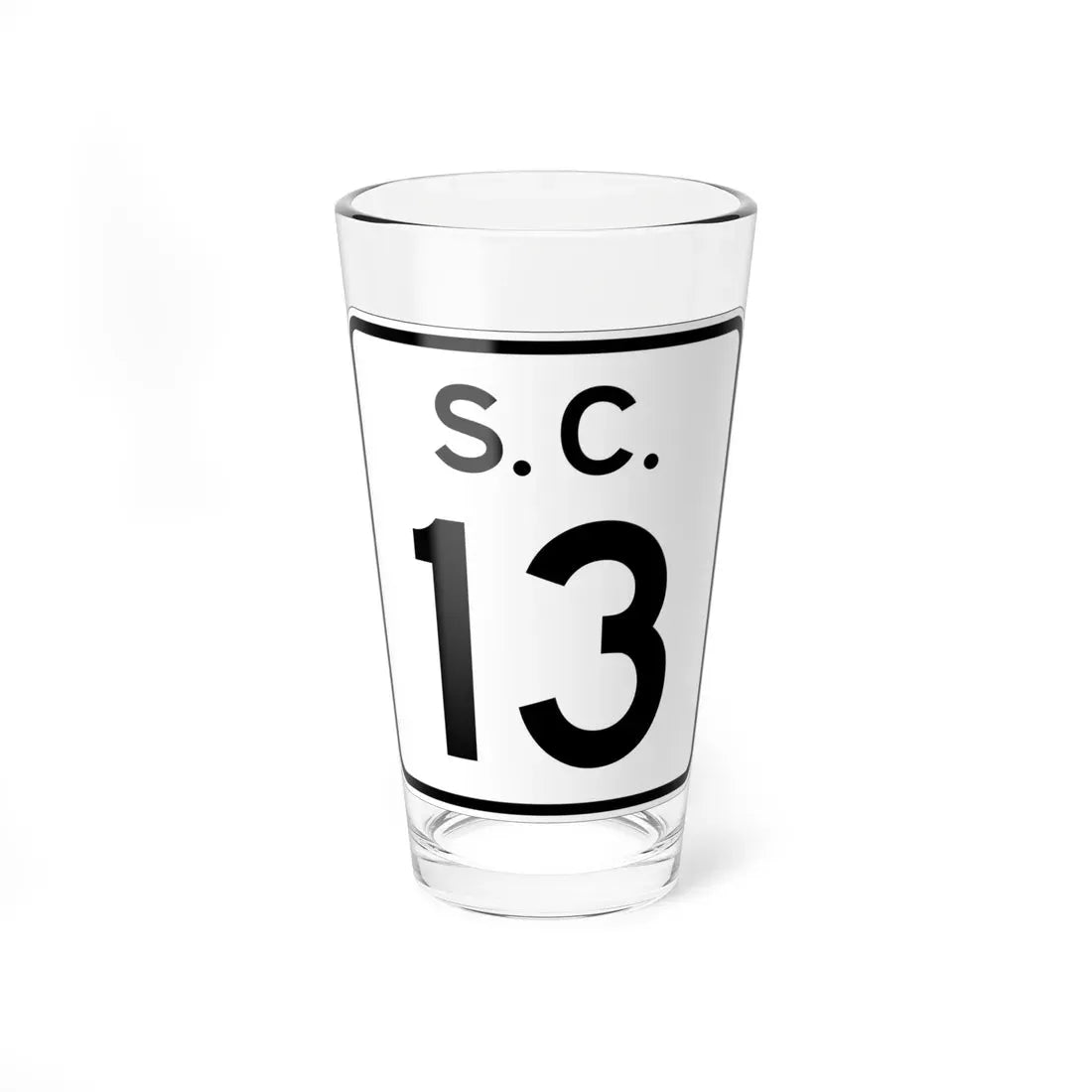SC-13 (South Carolina) (Road Sign) Pint Glass 16oz 16oz - Go Mug Yourself