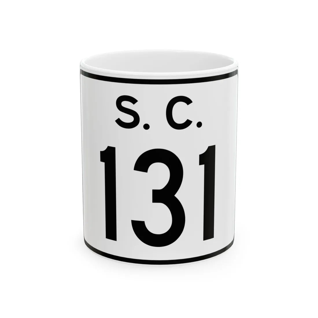 SC-131 (South Carolina) (Road Sign) White Coffee Mug 11oz - Go Mug Yourself
