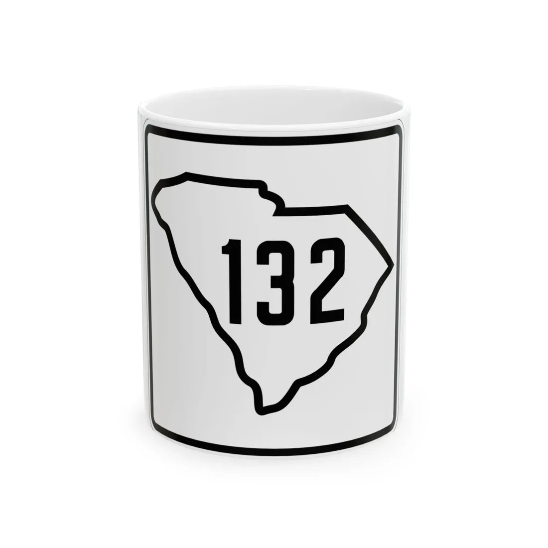 SC-132 1926 (South Carolina) (Road Sign) White Coffee Mug 11oz - Go Mug Yourself