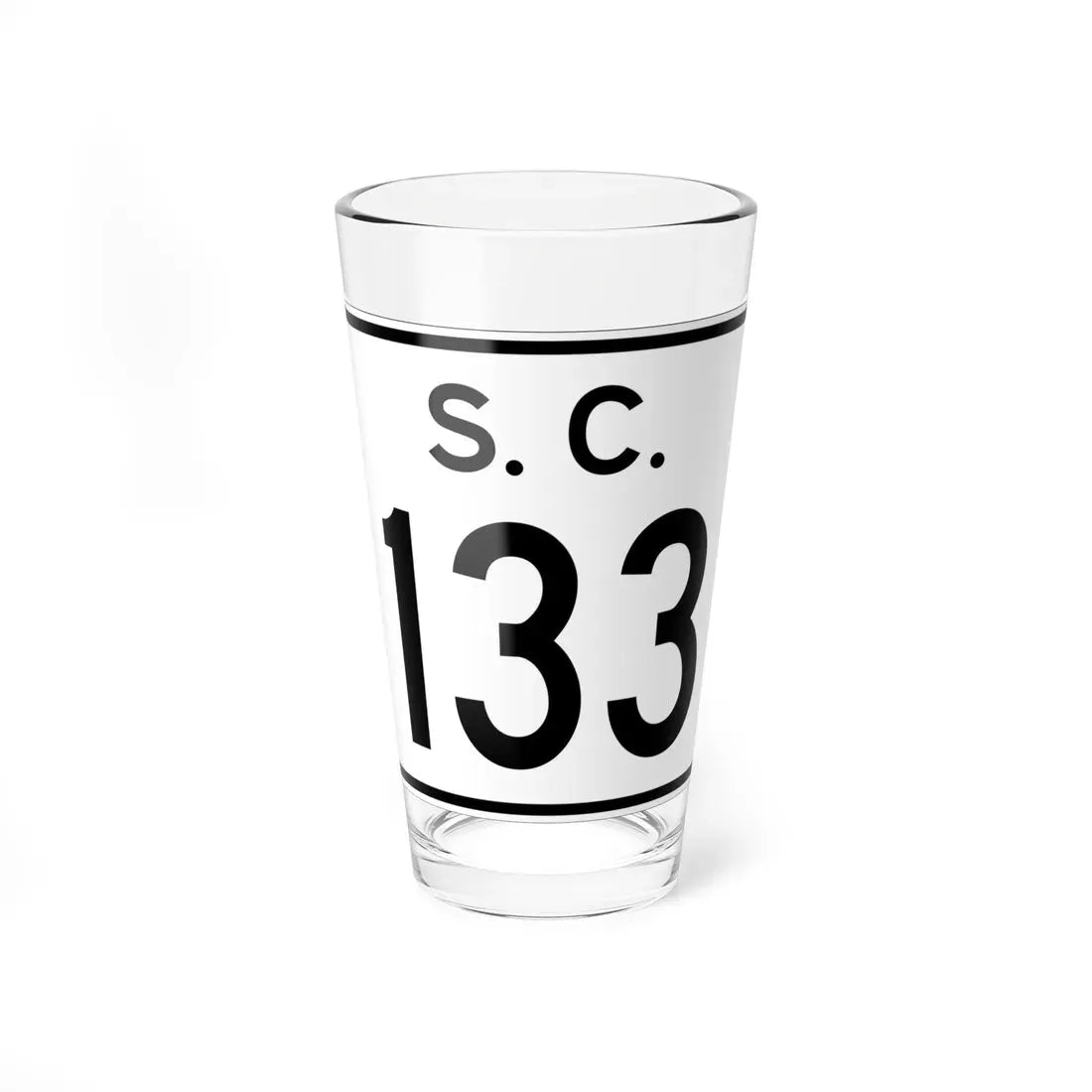 SC-133 (South Carolina) (Road Sign) Pint Glass 16oz 16oz - Go Mug Yourself