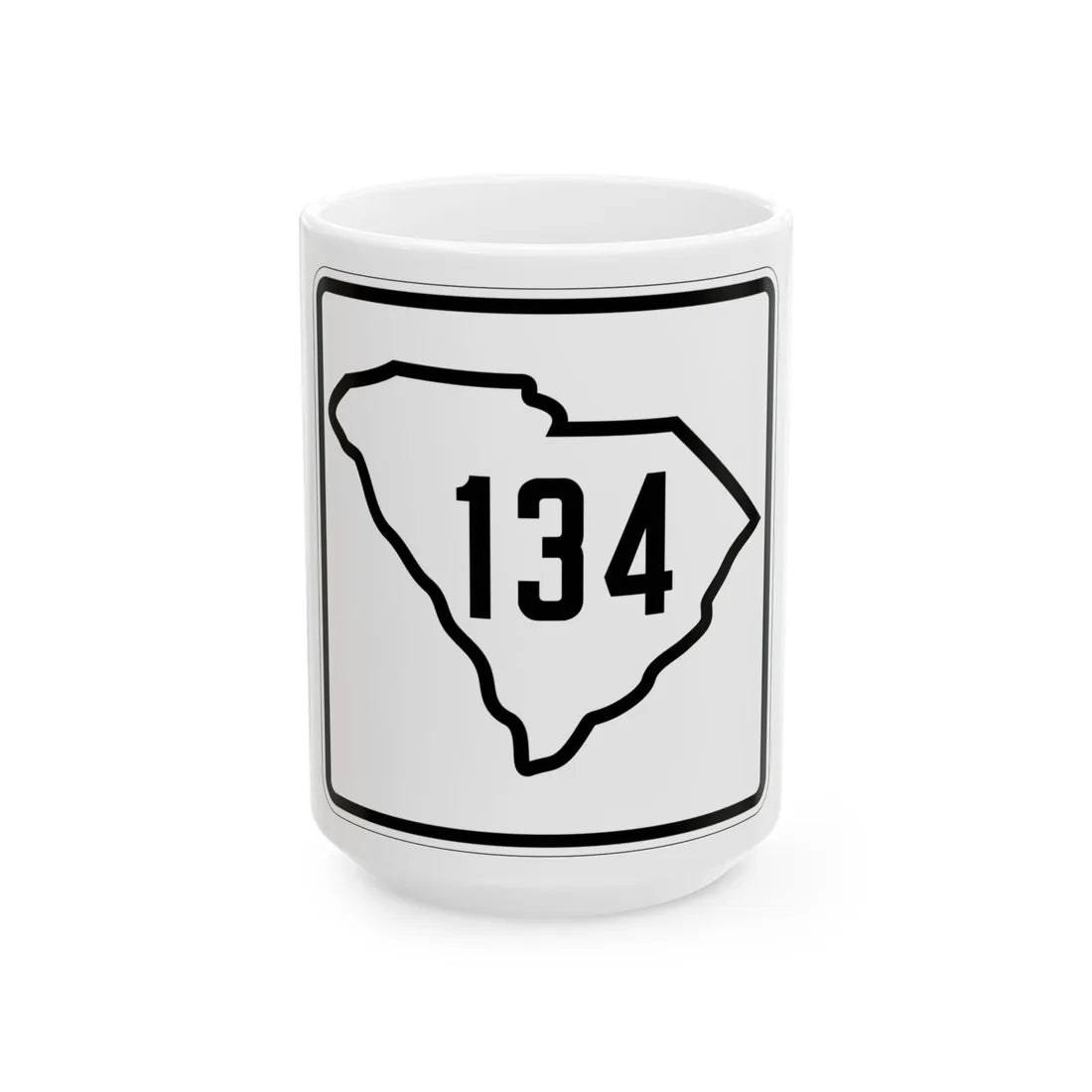 SC-134 1926 (South Carolina) (Road Sign) White Coffee Mug 15oz - Go Mug Yourself