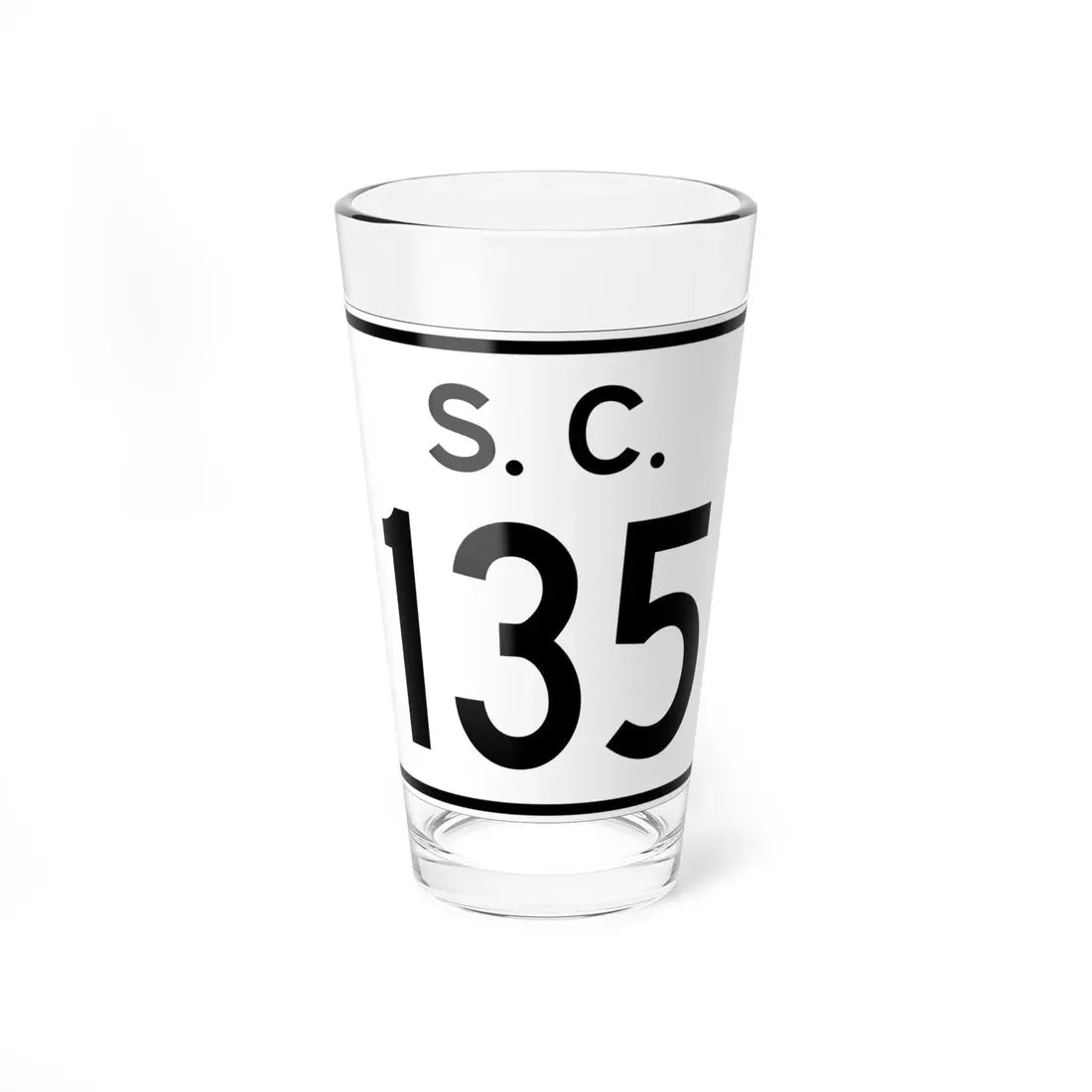 SC-135 (South Carolina) (Road Sign) Pint Glass 16oz 16oz - Go Mug Yourself