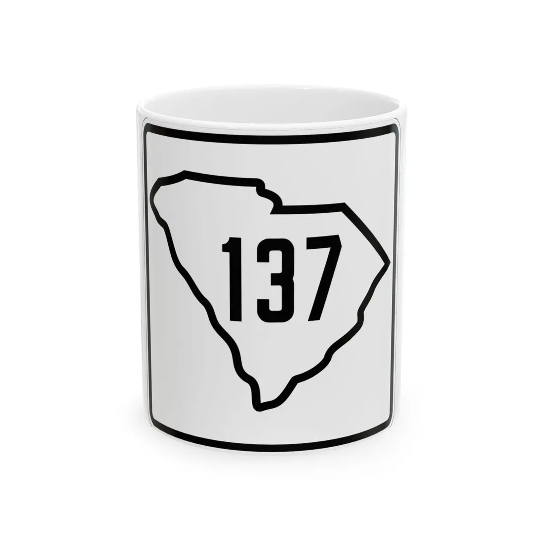 SC-137 1926 (South Carolina) (Road Sign) White Coffee Mug 11oz - Go Mug Yourself