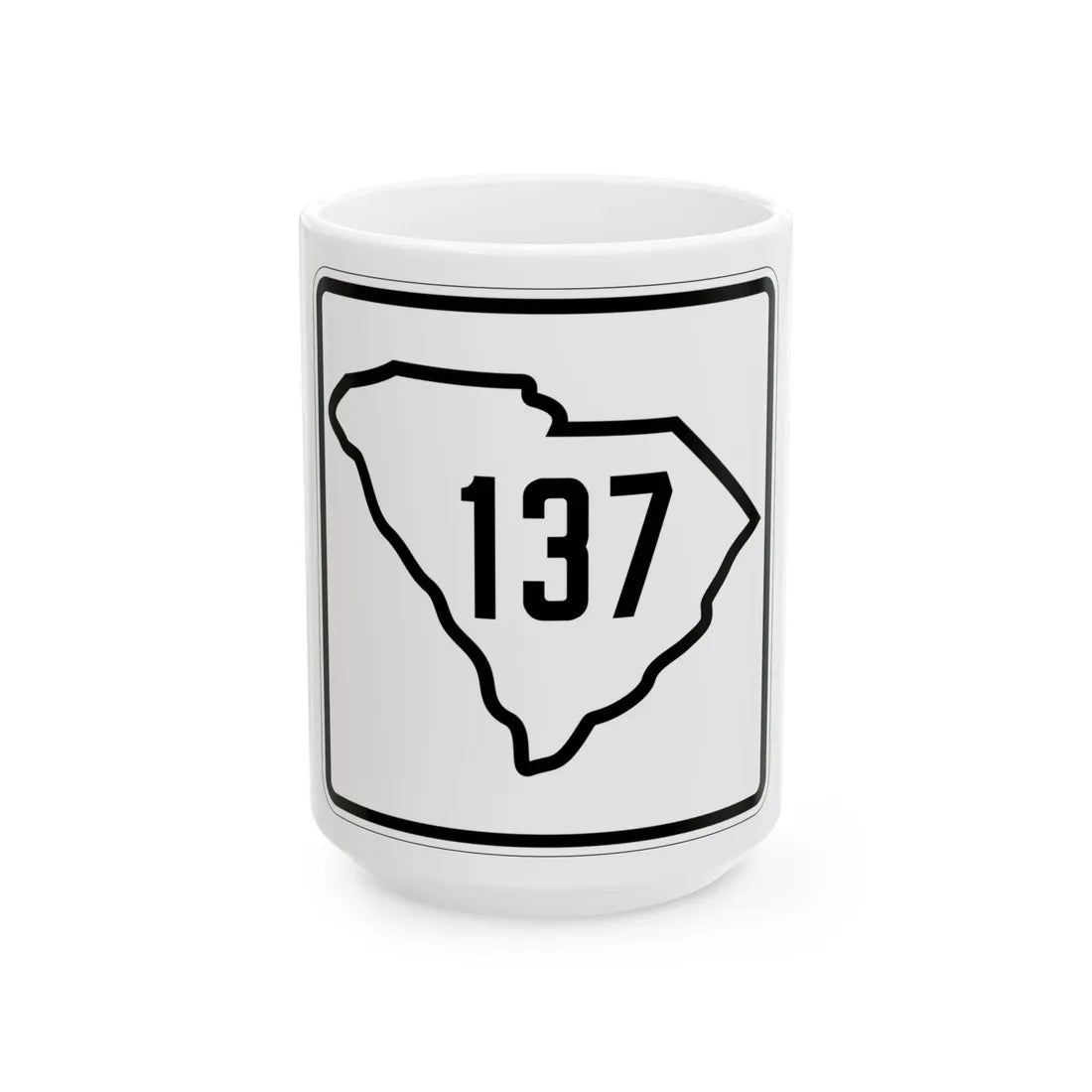 SC-137 1926 (South Carolina) (Road Sign) White Coffee Mug 15oz - Go Mug Yourself