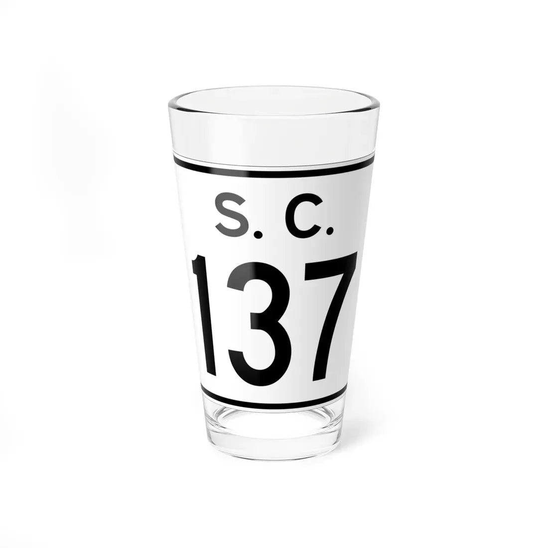 SC-137 (South Carolina) (Road Sign) Pint Glass 16oz 16oz - Go Mug Yourself