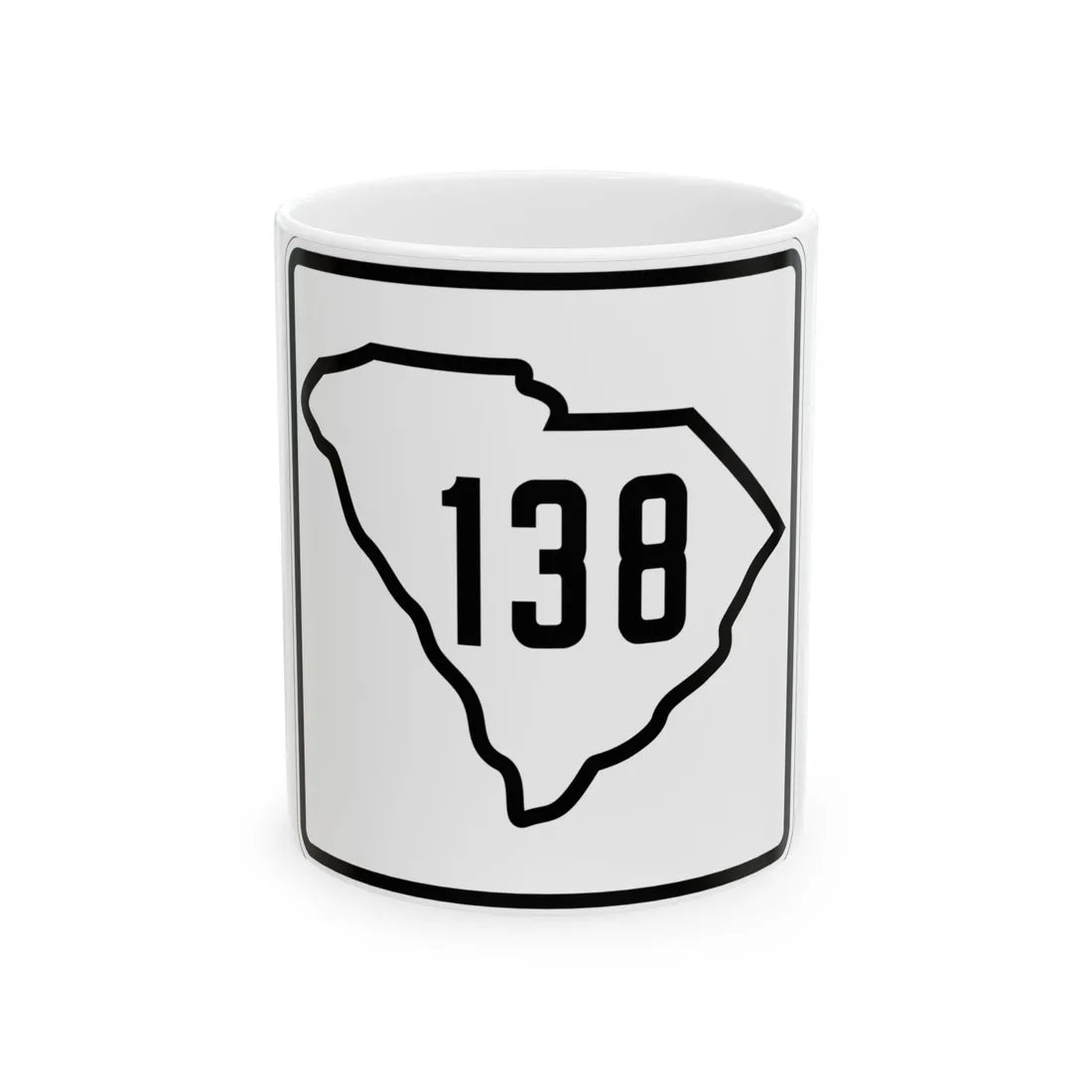 SC-138 1926 (South Carolina) (Road Sign) White Coffee Mug 11oz - Go Mug Yourself