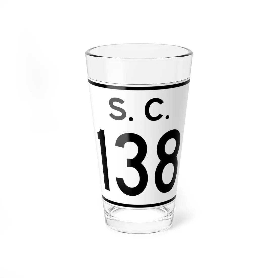 SC-138 (South Carolina) (Road Sign) Pint Glss 16oz 16oz - Go Mug Yourself