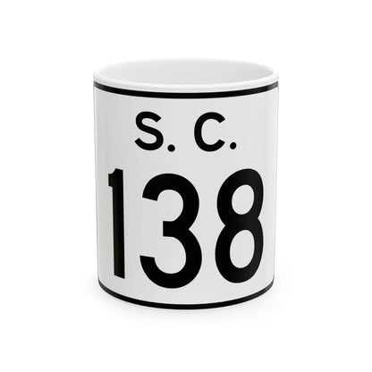 SC-138 (South Carolina) (Road Sign) White Coffee Mug 11oz - Go Mug Yourself