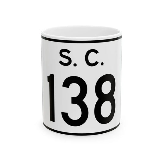 SC-138 (South Carolina) (Road Sign) White Coffee Mug 11oz - Go Mug Yourself