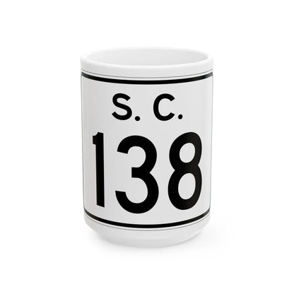 SC-138 (South Carolina) (Road Sign) White Coffee Mug 15oz - Go Mug Yourself