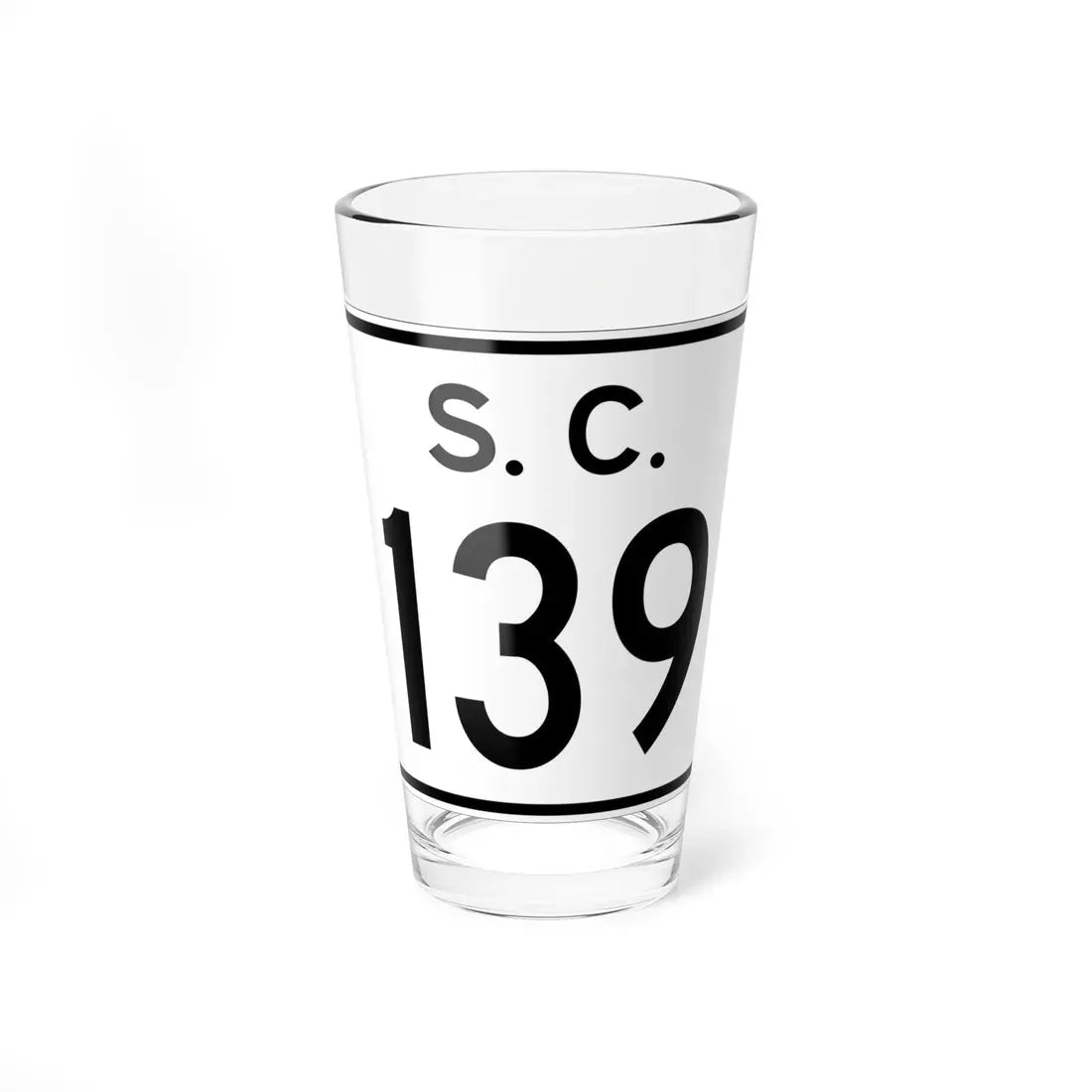 SC-139 (South Carolina) (Road Sign) Pint Glass 16oz 16oz - Go Mug Yourself