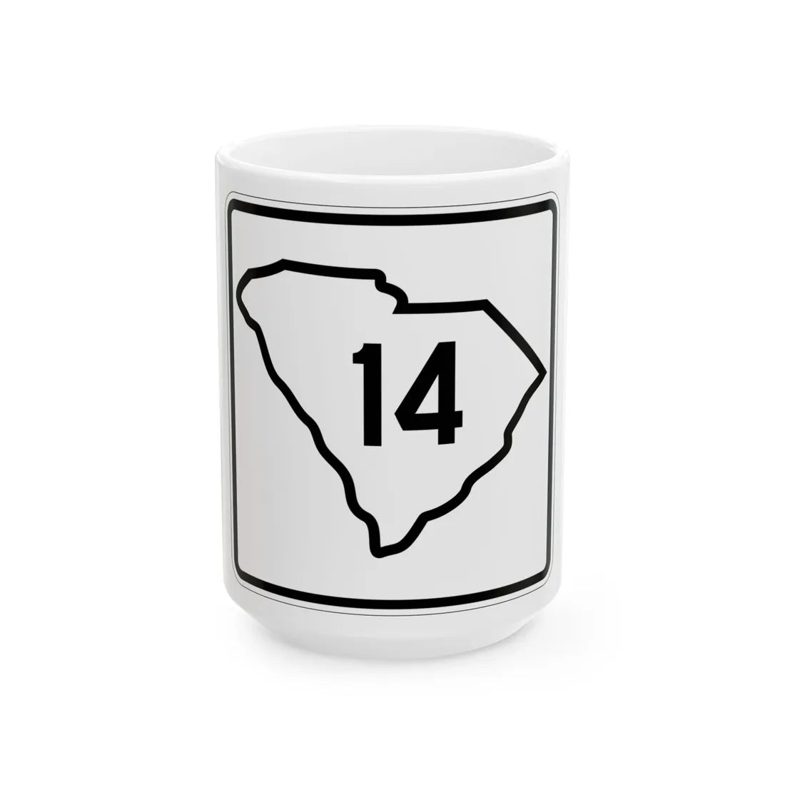 SC-14 1926 (South Carolina) (Road Sign) White Coffee Mug 15oz - Go Mug Yourself