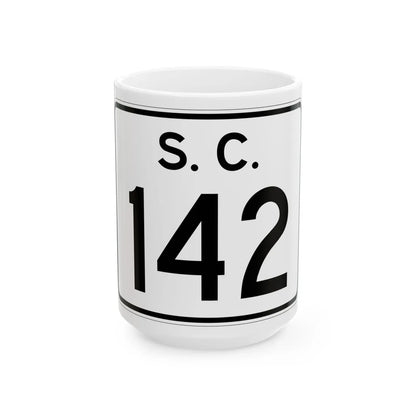 SC-142 (South Carolina) (Road Sign) White Coffee Mug 15oz - Go Mug Yourself
