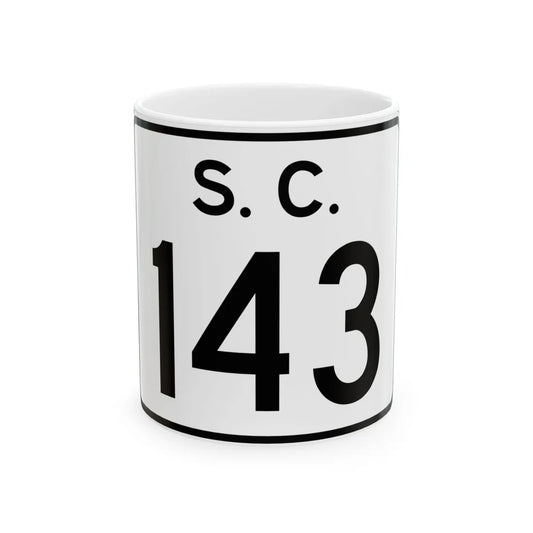 SC-143 (South Carolina) (Road Sign) White Coffee Mug 11oz - Go Mug Yourself