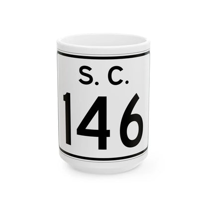 SC-146 (South Carolina) (Road Sign) White Coffee Mug 15oz - Go Mug Yourself