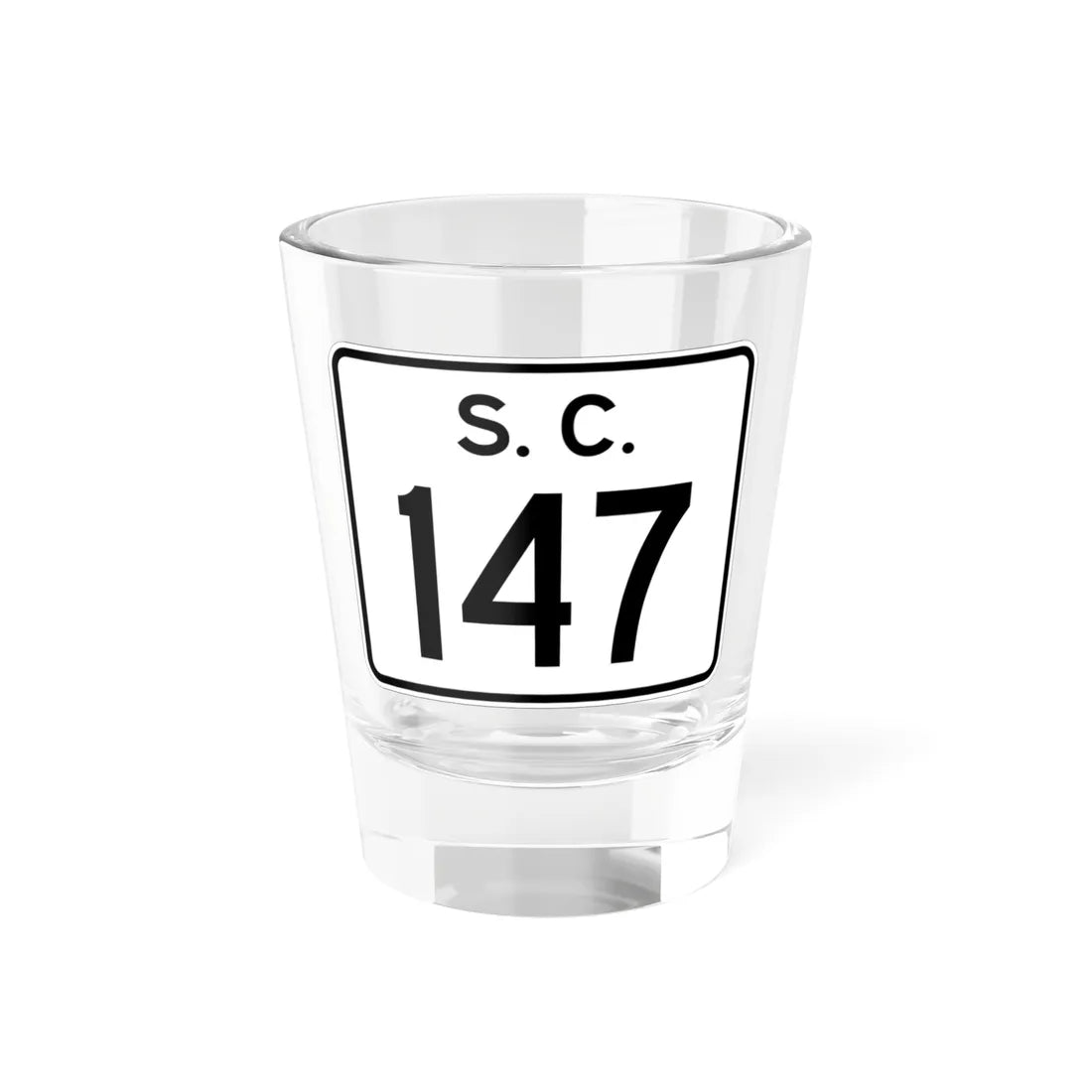 SC-147 (South Carolina) (Road Sign) Shot Glass 1.5oz 1.5oz - Go Mug Yourself
