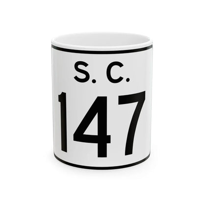 SC-147 (South Carolina) (Road Sign) White Coffee Mug 11oz - Go Mug Yourself