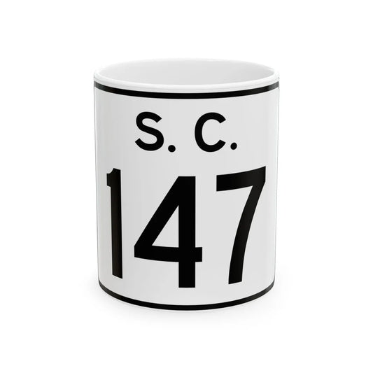 SC-147 (South Carolina) (Road Sign) White Coffee Mug 11oz - Go Mug Yourself