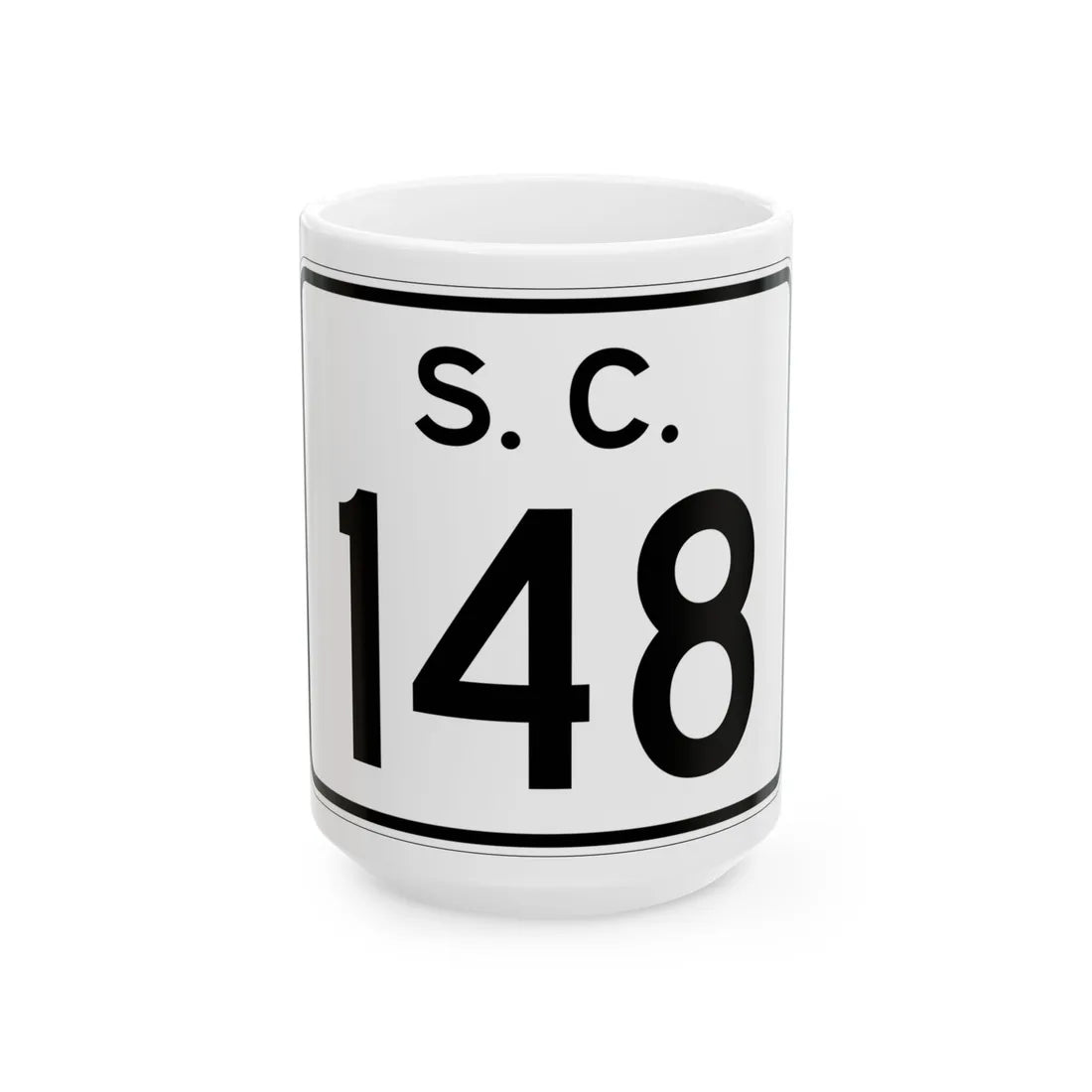 SC-148 (South Carolina) (Road Sign) White Coffee Mug 15oz - Go Mug Yourself